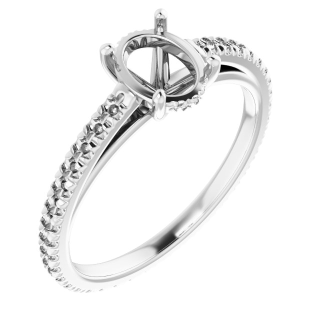 Accented Eternity-Style Engagement Ring