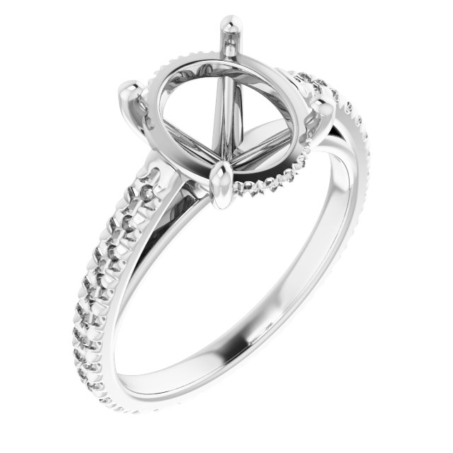 Accented Eternity-Style Engagement Ring