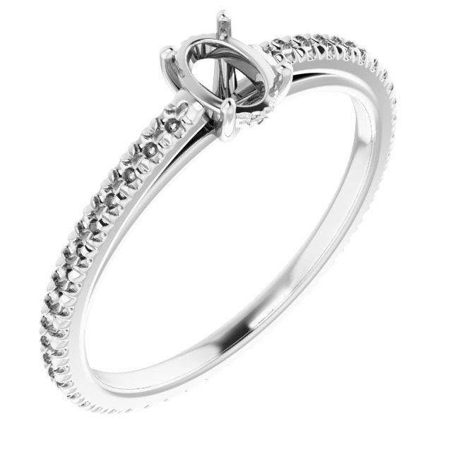 Accented Eternity-Style Engagement Ring