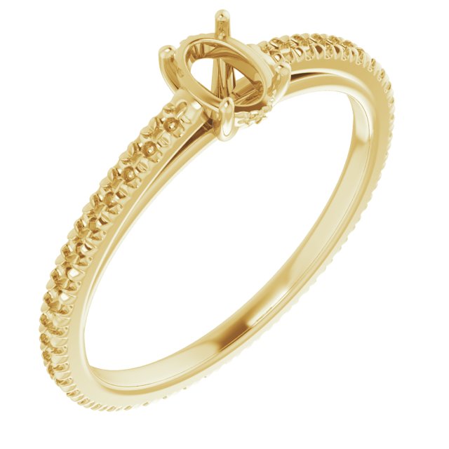 Accented Eternity-Style Engagement Ring