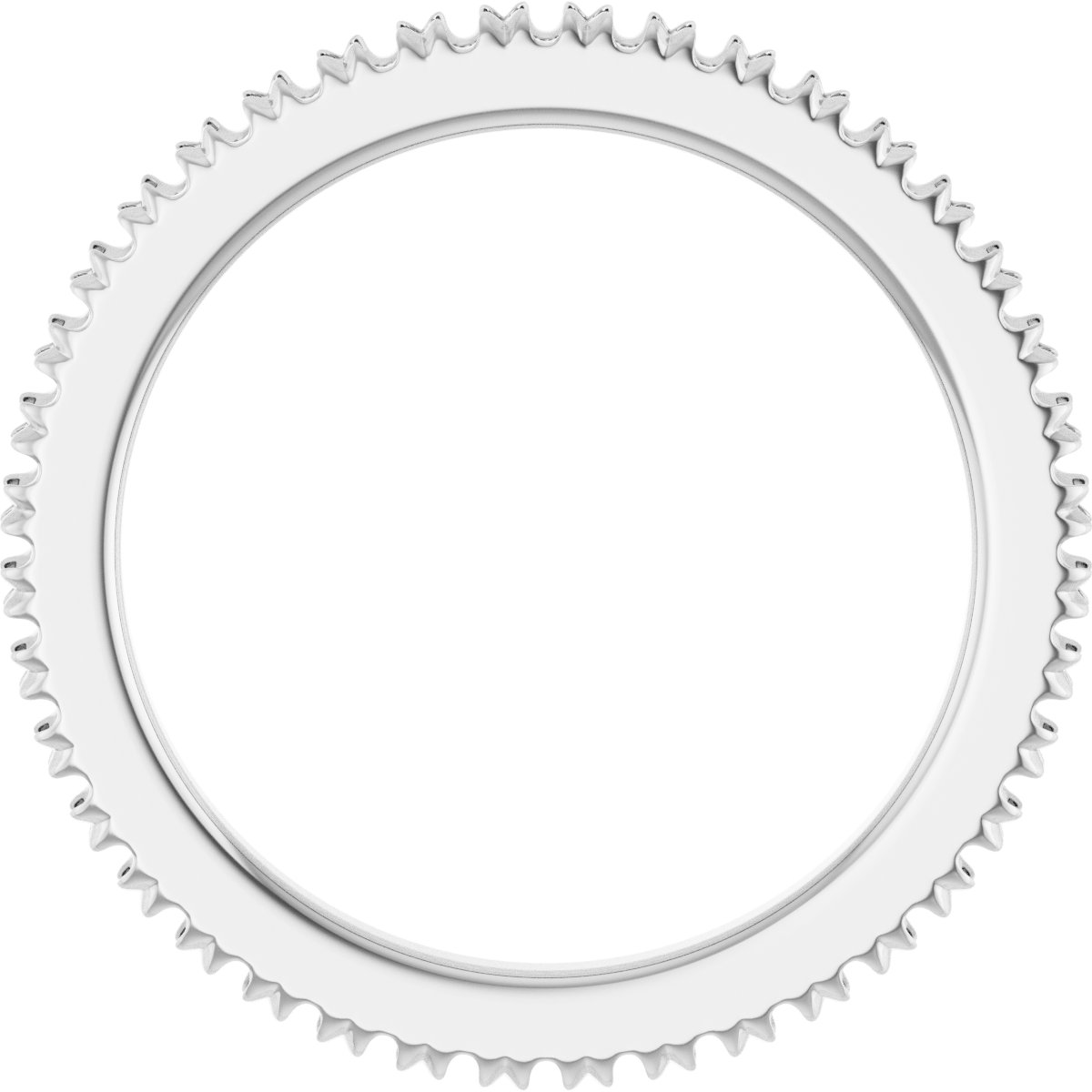 3.5 mm Round French-Set Eternity Band Mounting view 2
