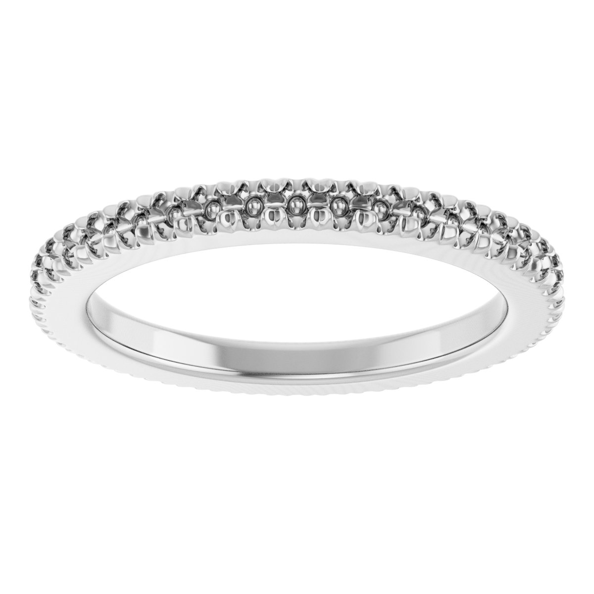 3.5 mm Round French-Set Eternity Band Mounting view 3
