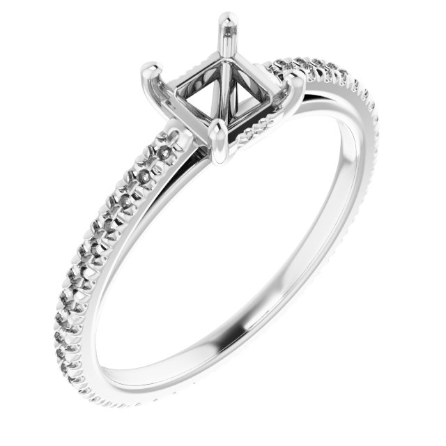 Accented Eternity-Style Engagement Ring
