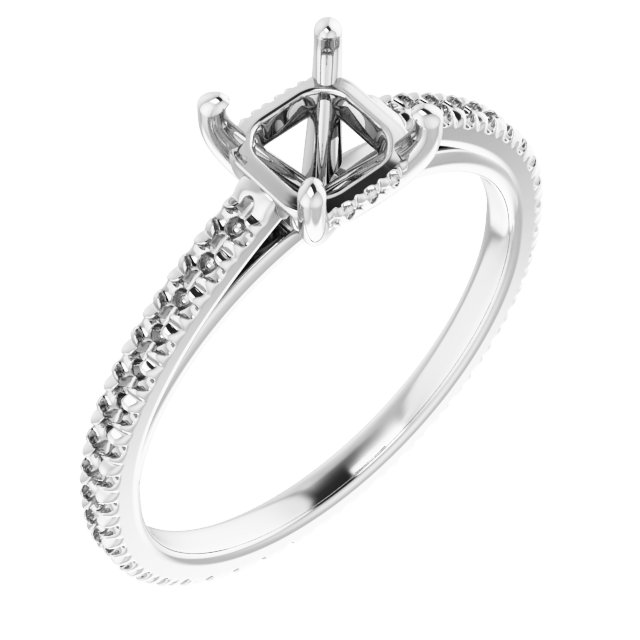 Accented Eternity-Style Engagement Ring
