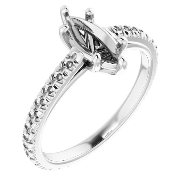 Accented Eternity-Style Engagement Ring