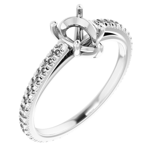 Accented Eternity-Style Engagement Ring