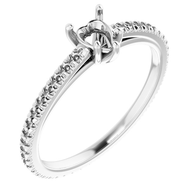 Accented Eternity-Style Engagement Ring