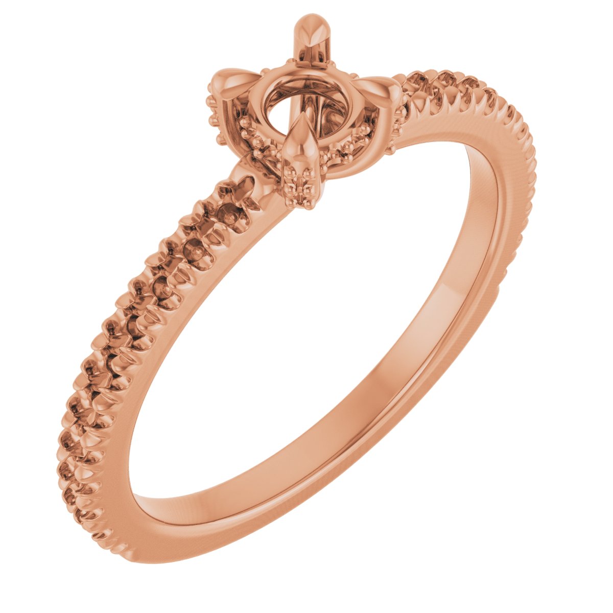 Claw-Prong Accented Engagement Ring