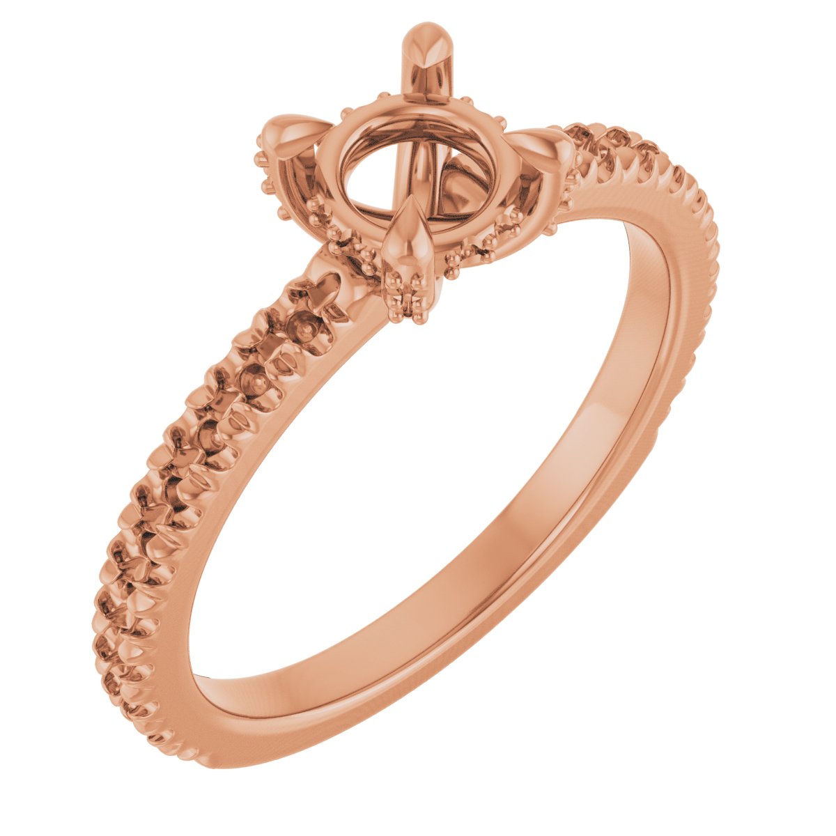 Claw-Prong Accented Engagement Ring