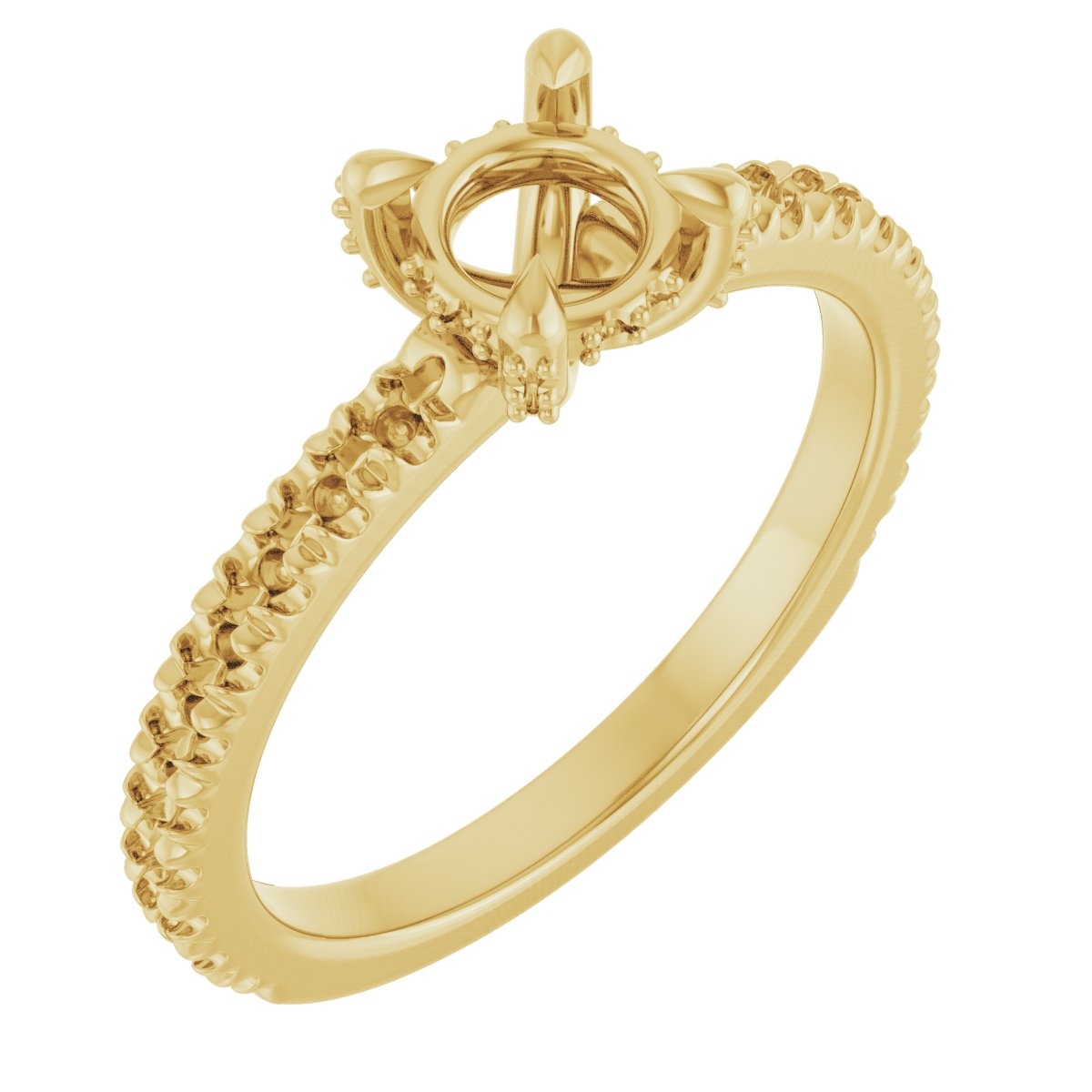 Claw-Prong Accented Engagement Ring