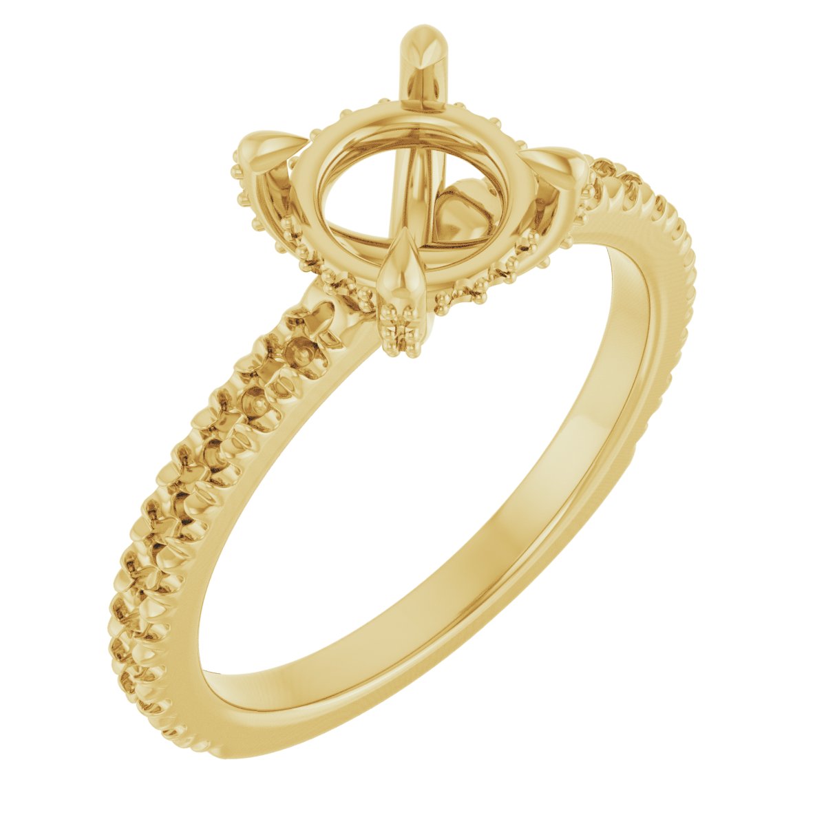 Claw-Prong Accented Engagement Ring