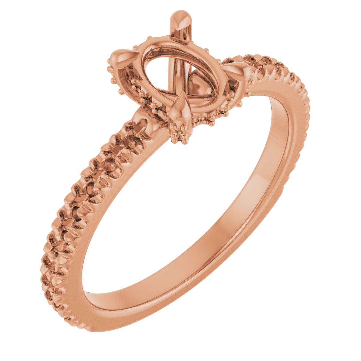 Claw-Prong Accented Engagement Ring