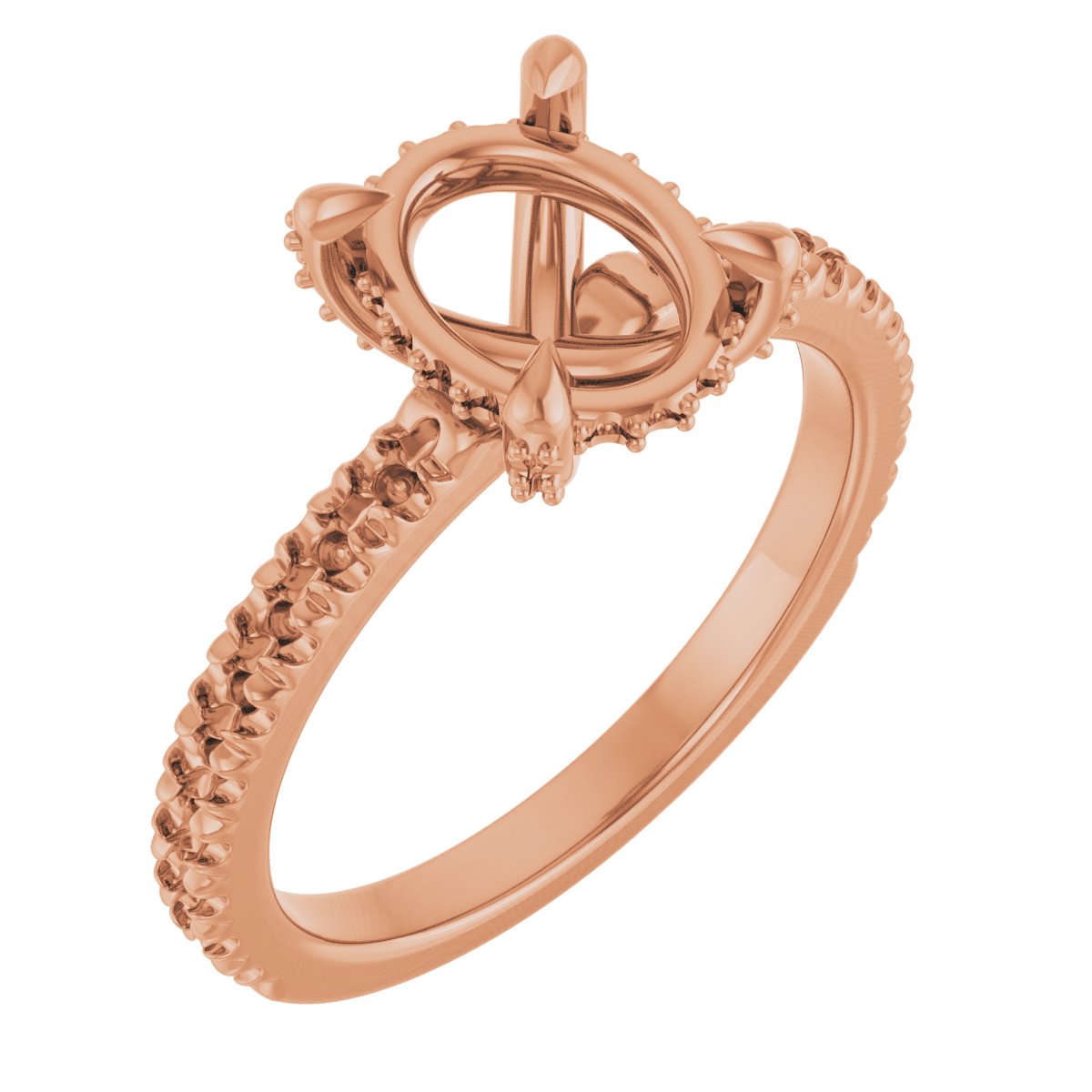 Claw-Prong Accented Engagement Ring
