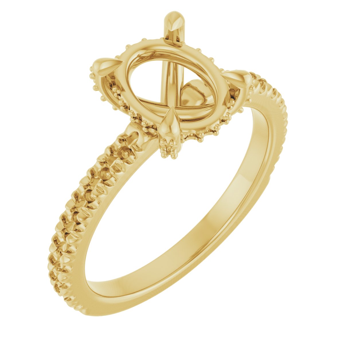 Claw-Prong Accented Engagement Ring