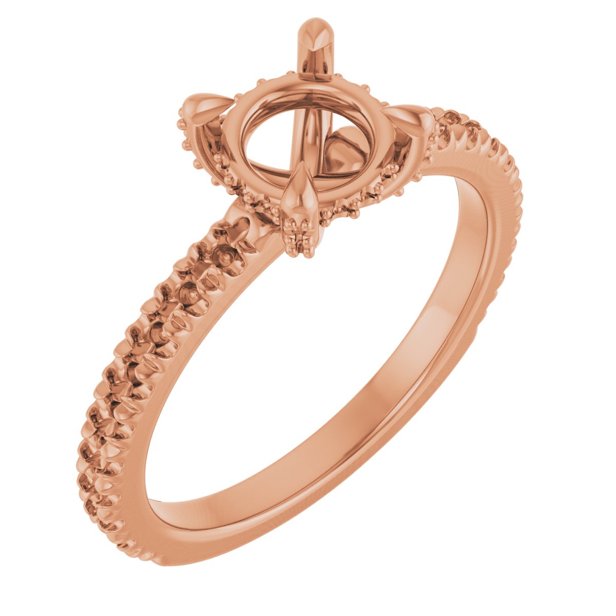 Claw-Prong Accented Engagement Ring