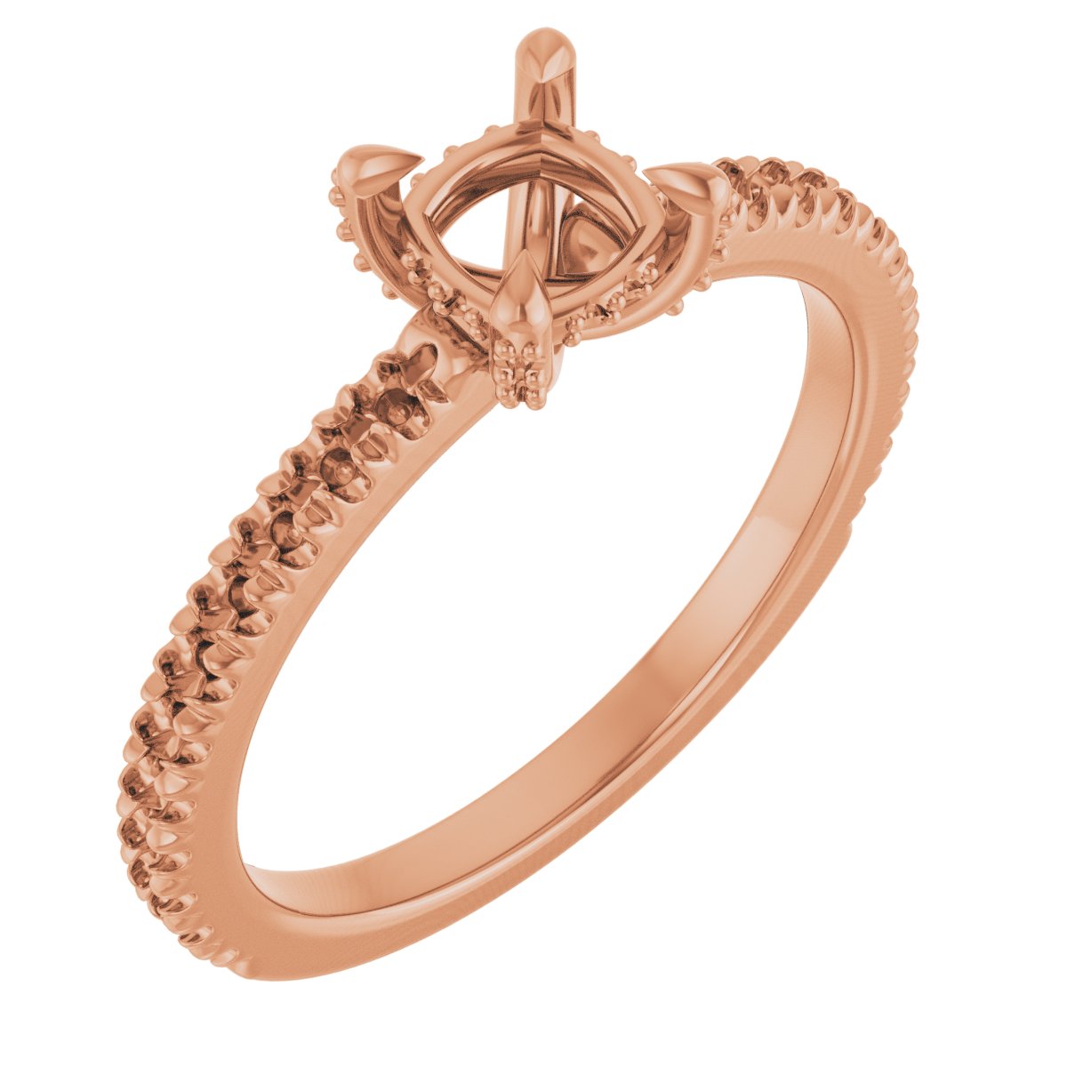 Claw-Prong Accented Engagement Ring