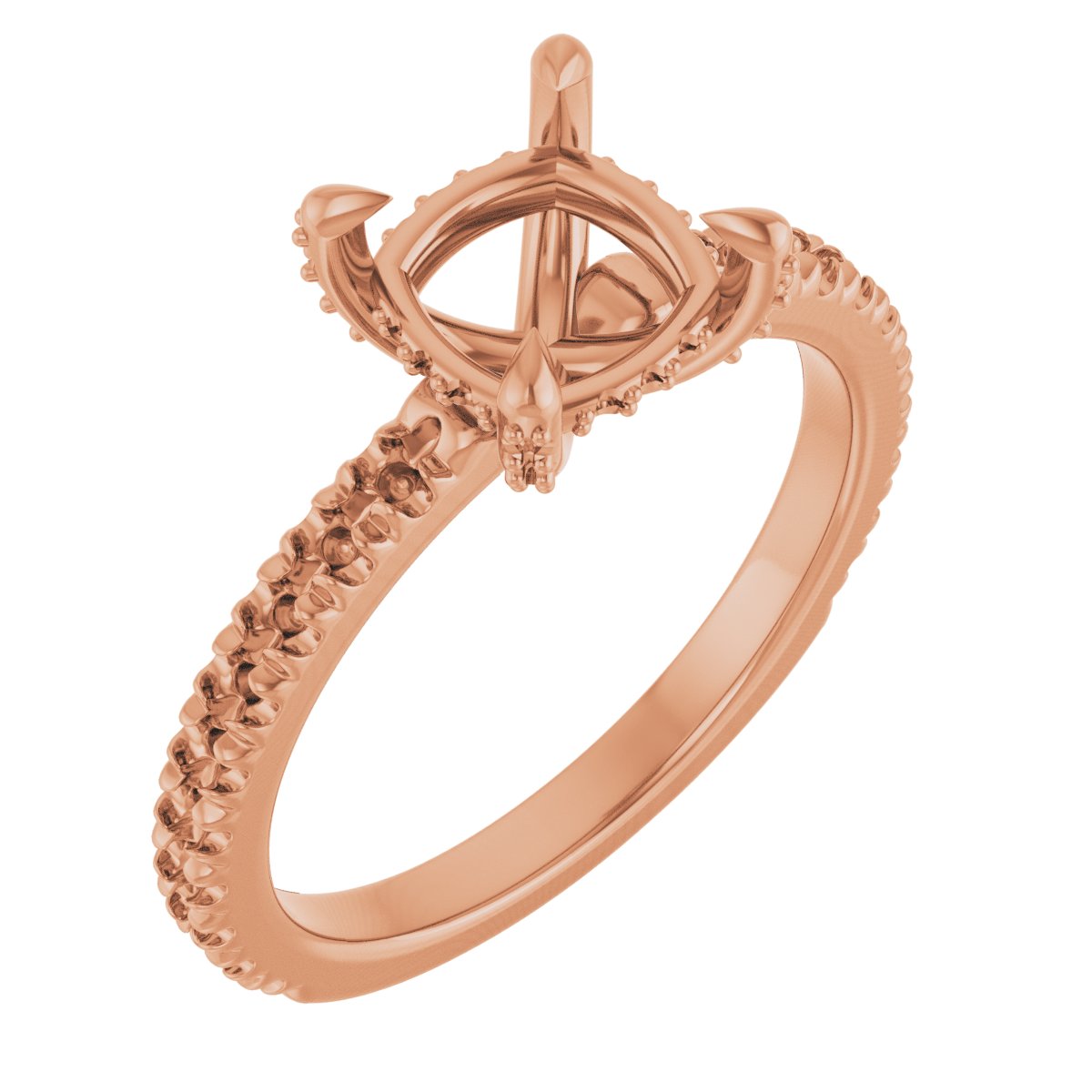 Claw-Prong Accented Engagement Ring