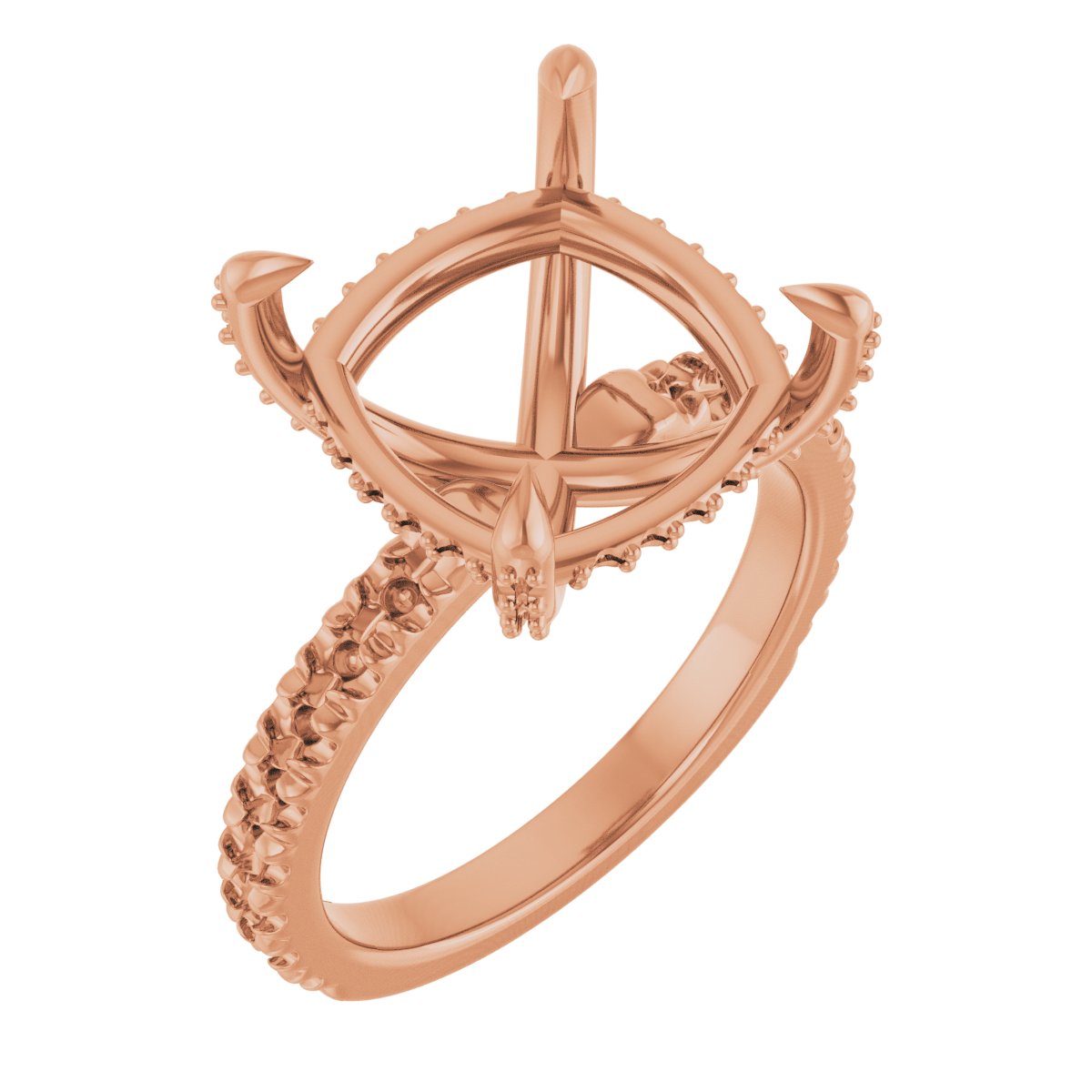 Claw-Prong Accented Engagement Ring