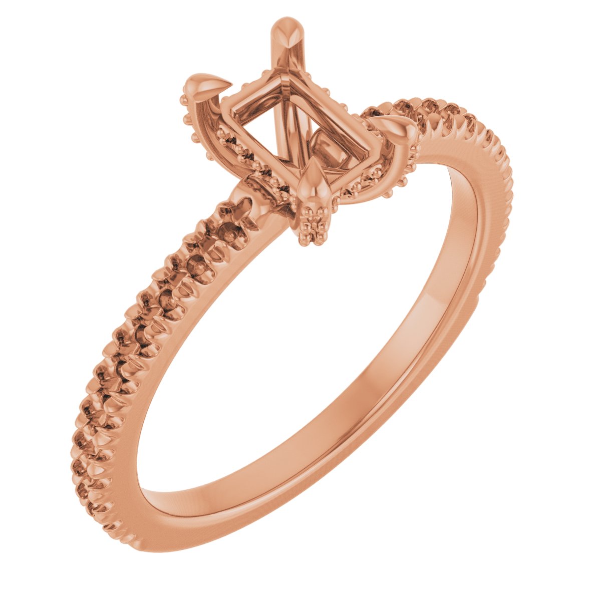 Claw-Prong Accented Engagement Ring