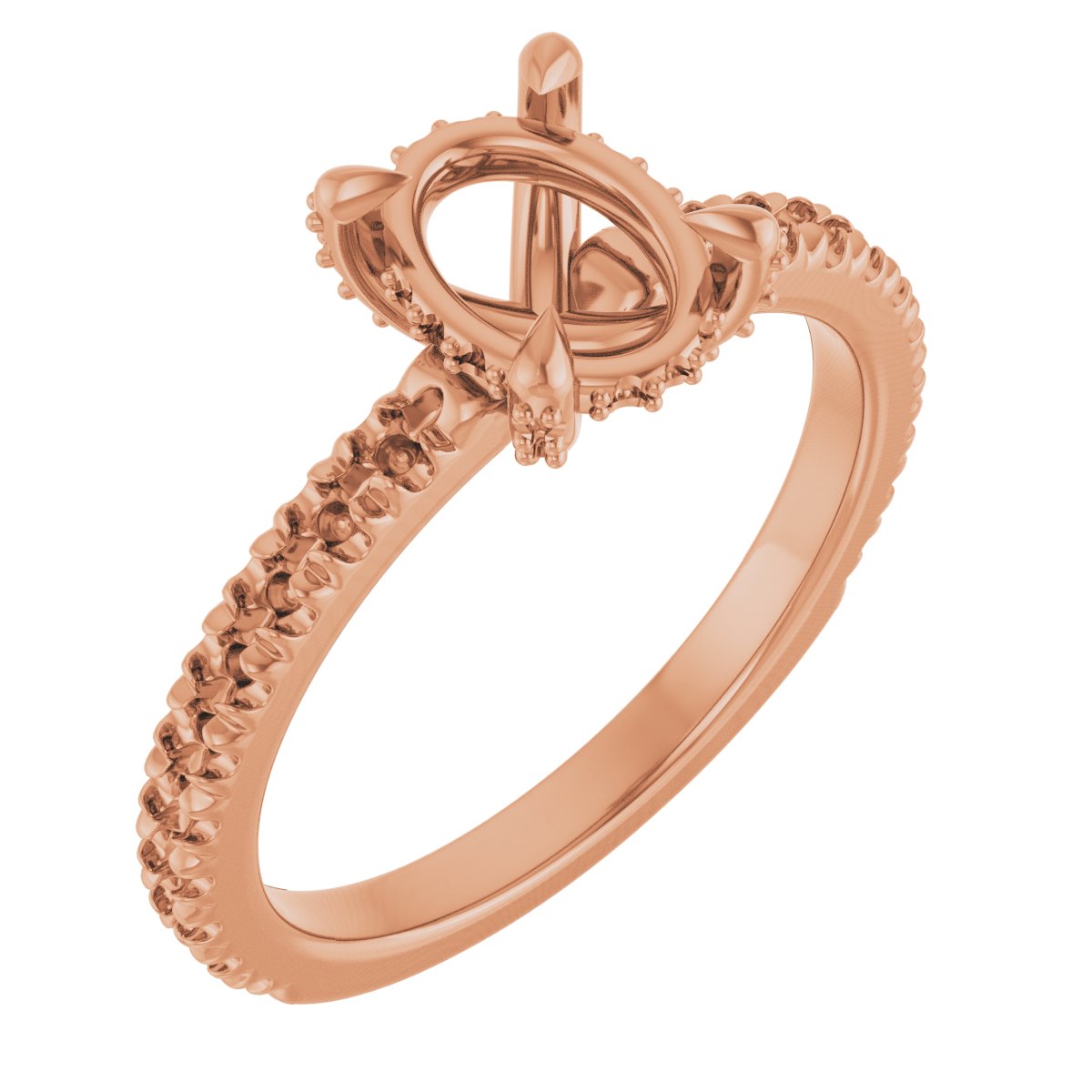 Claw-Prong Accented Engagement Ring