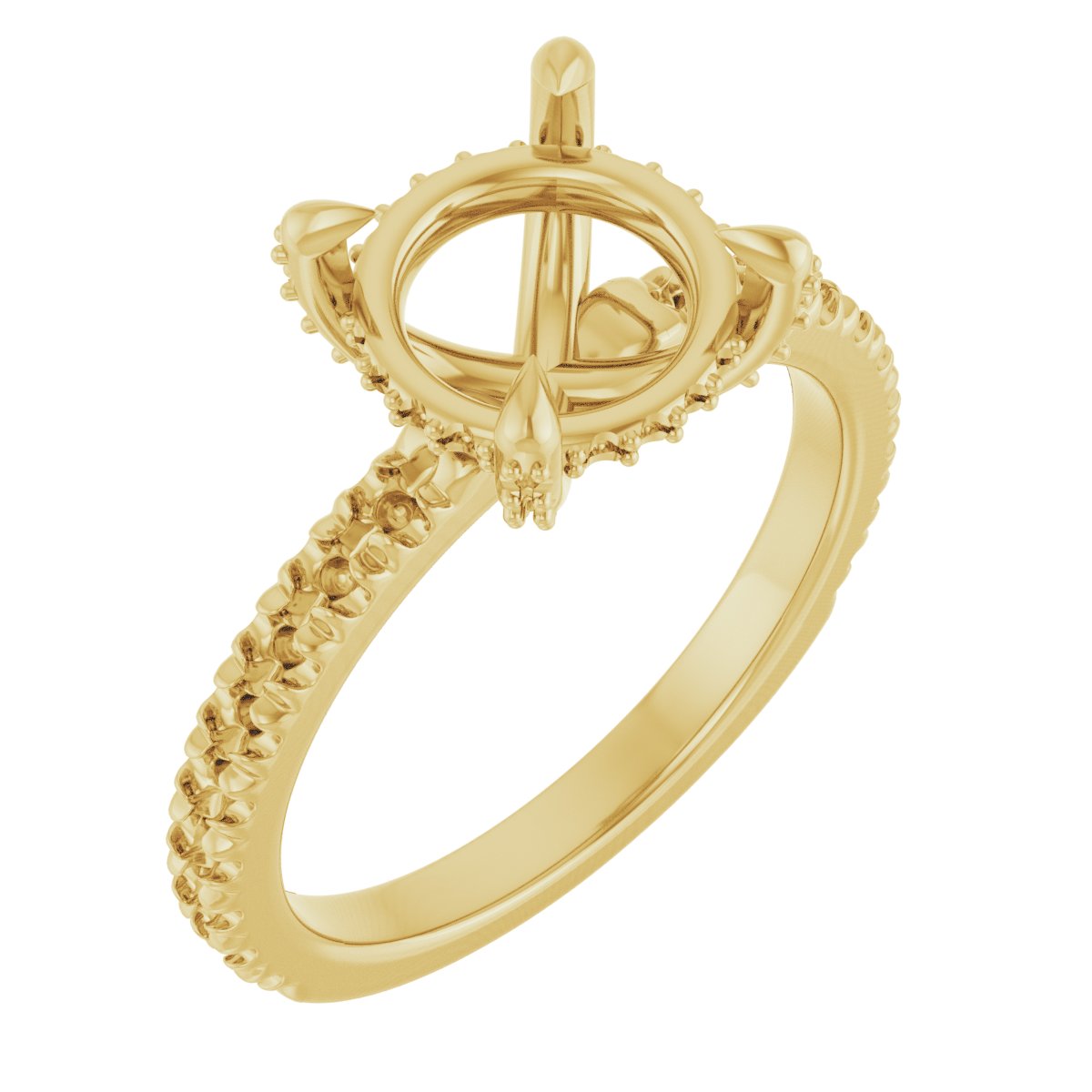 Claw-Prong Accented Engagement Ring