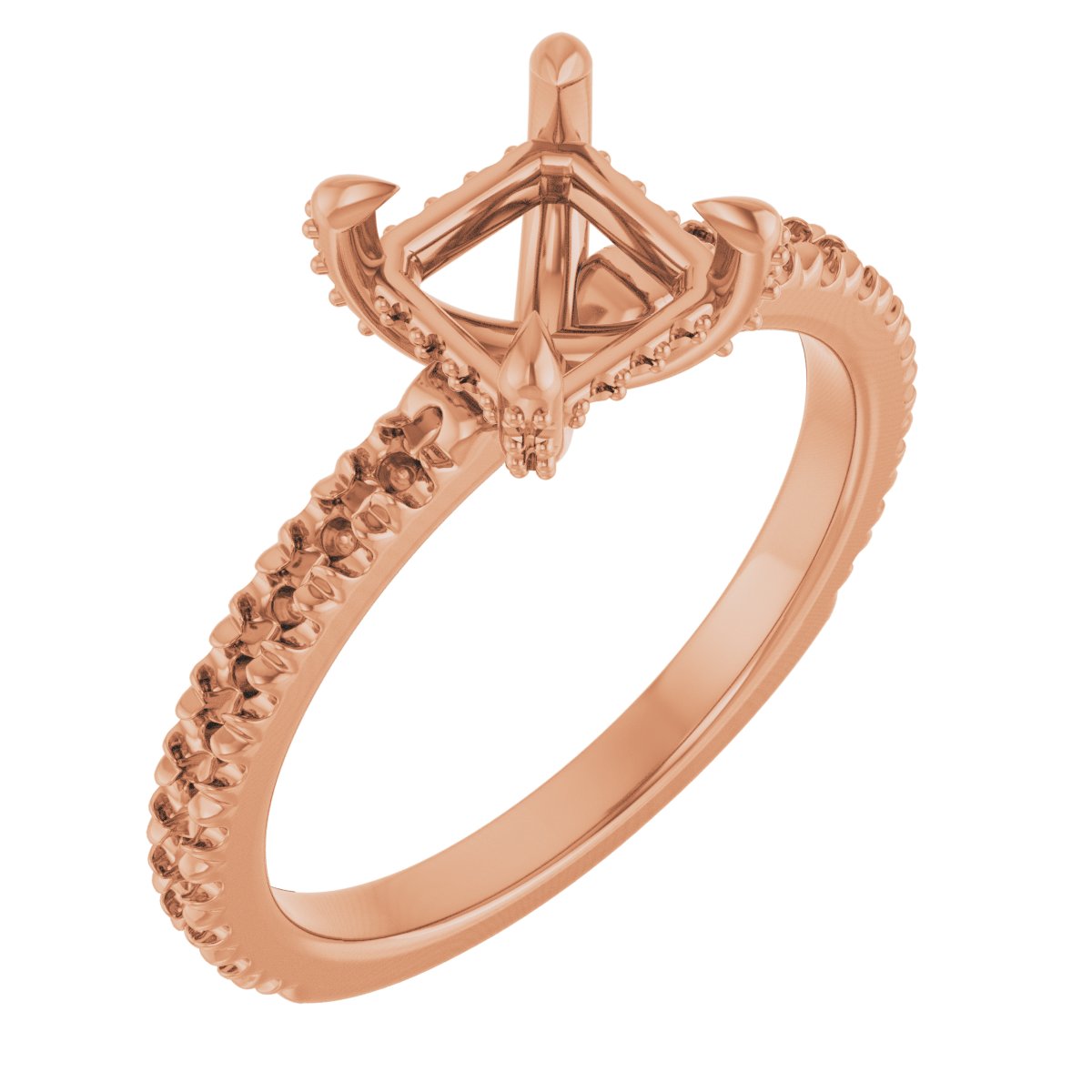 Claw-Prong Accented Engagement Ring