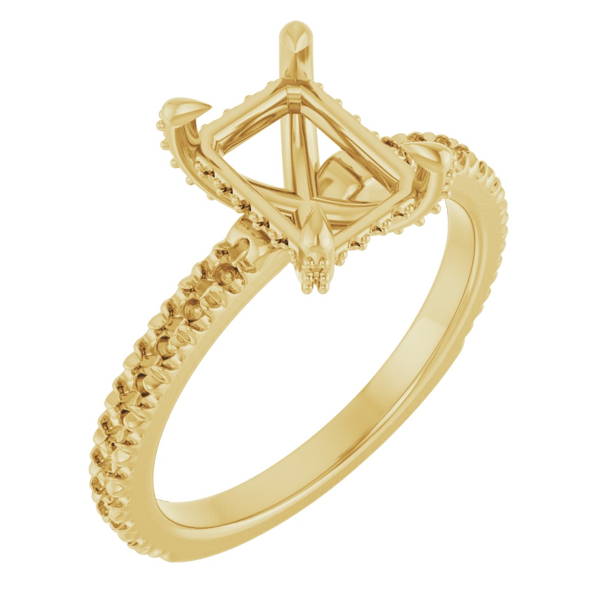 Claw-Prong Accented Engagement Ring