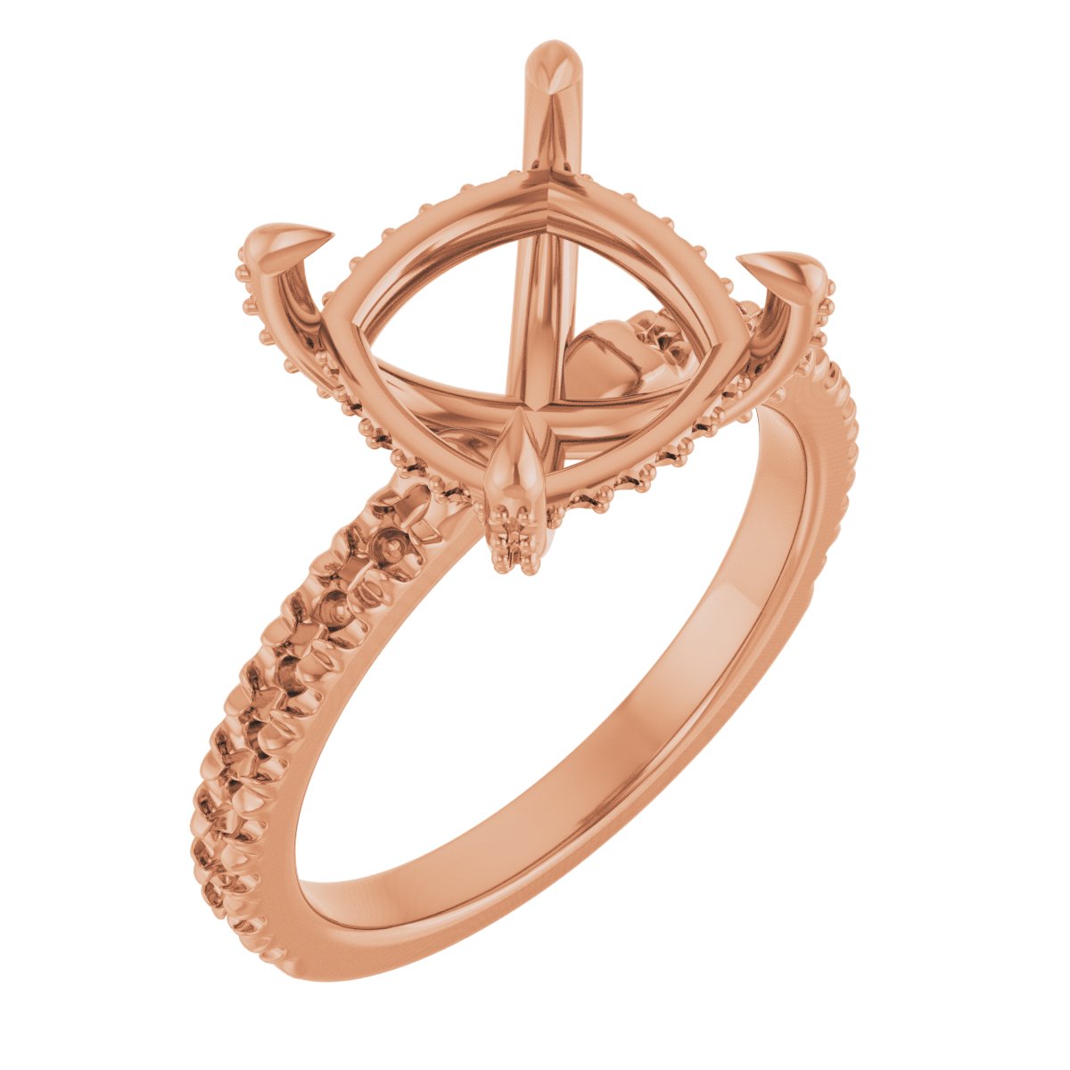 Claw-Prong Accented Engagement Ring
