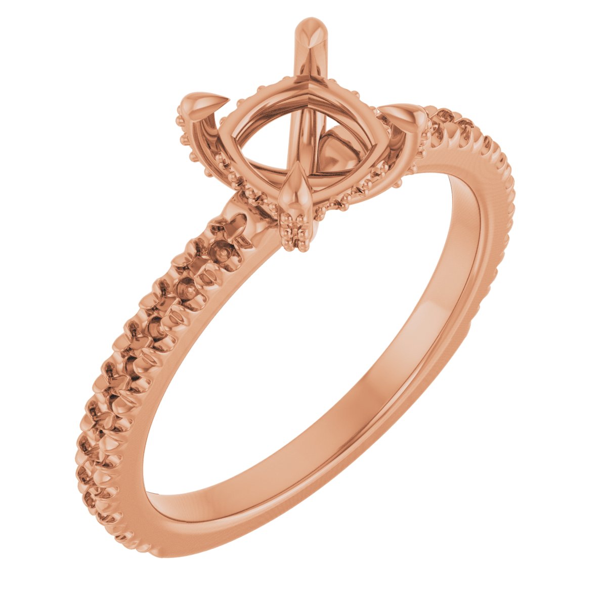 Claw-Prong Accented Engagement Ring