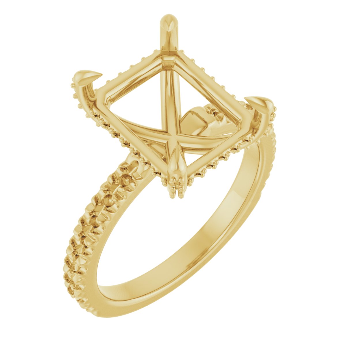 Claw-Prong Accented Engagement Ring