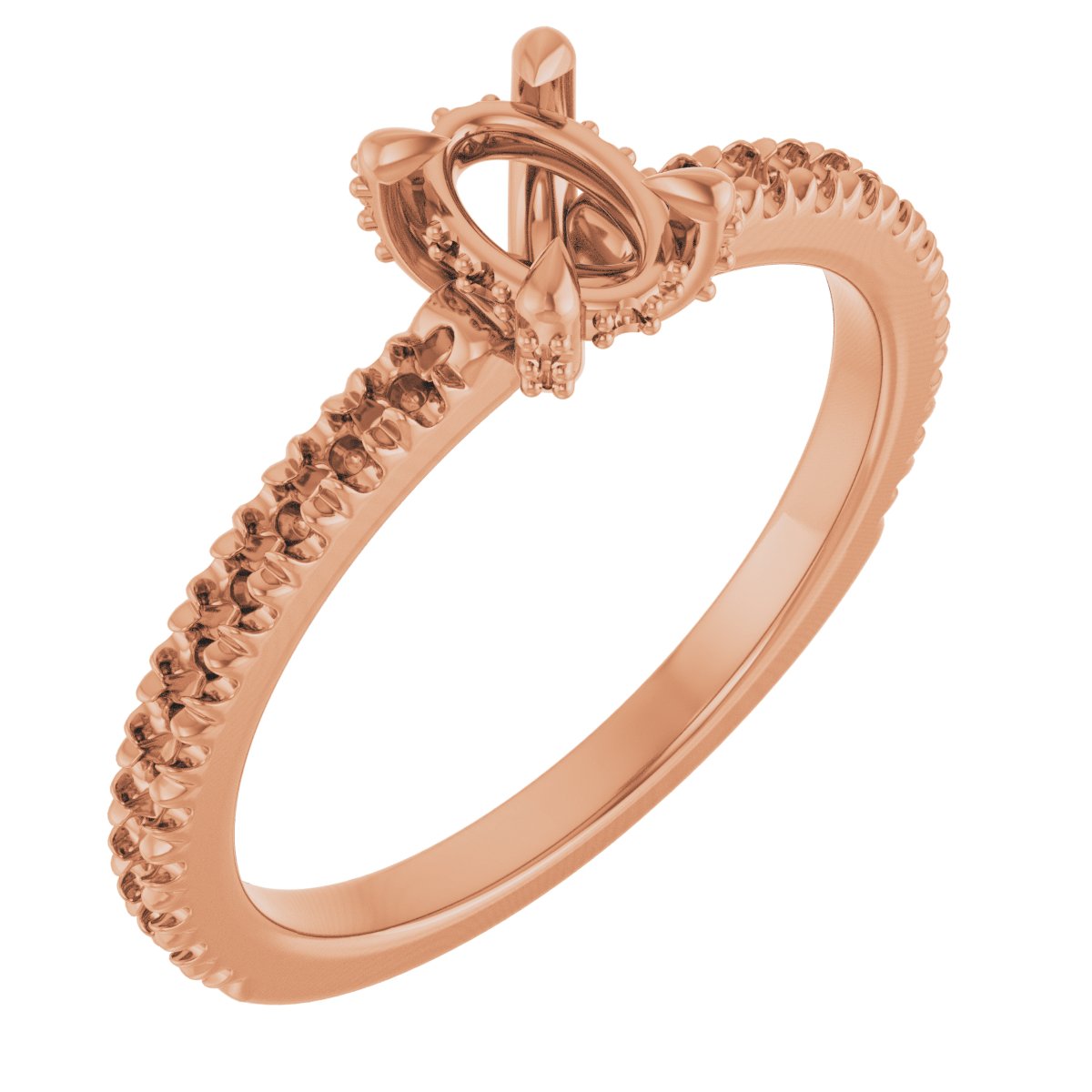 Claw-Prong Accented Engagement Ring