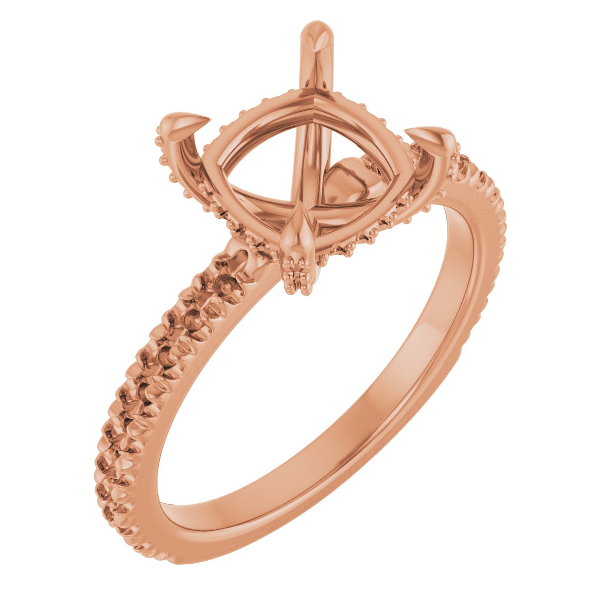 Claw-Prong Accented Engagement Ring