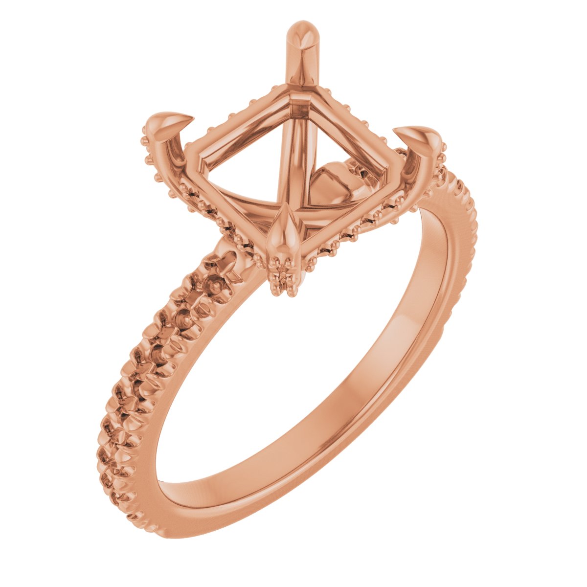 Claw-Prong Accented Engagement Ring