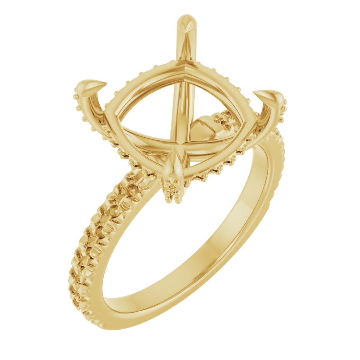 Claw-Prong Accented Engagement Ring