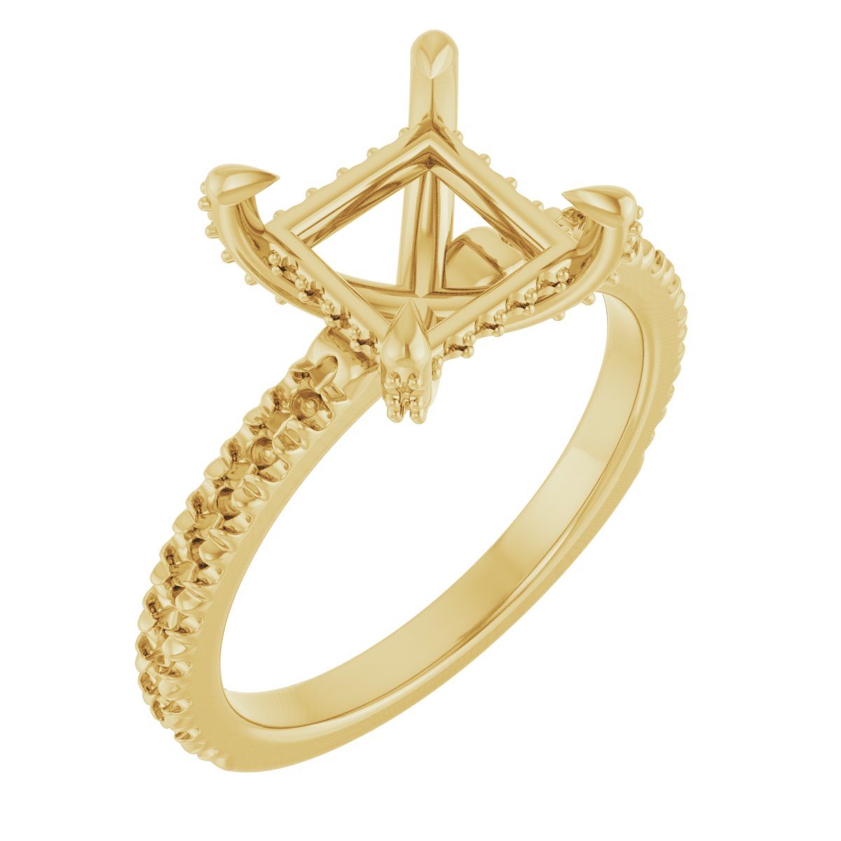 Claw-Prong Accented Engagement Ring