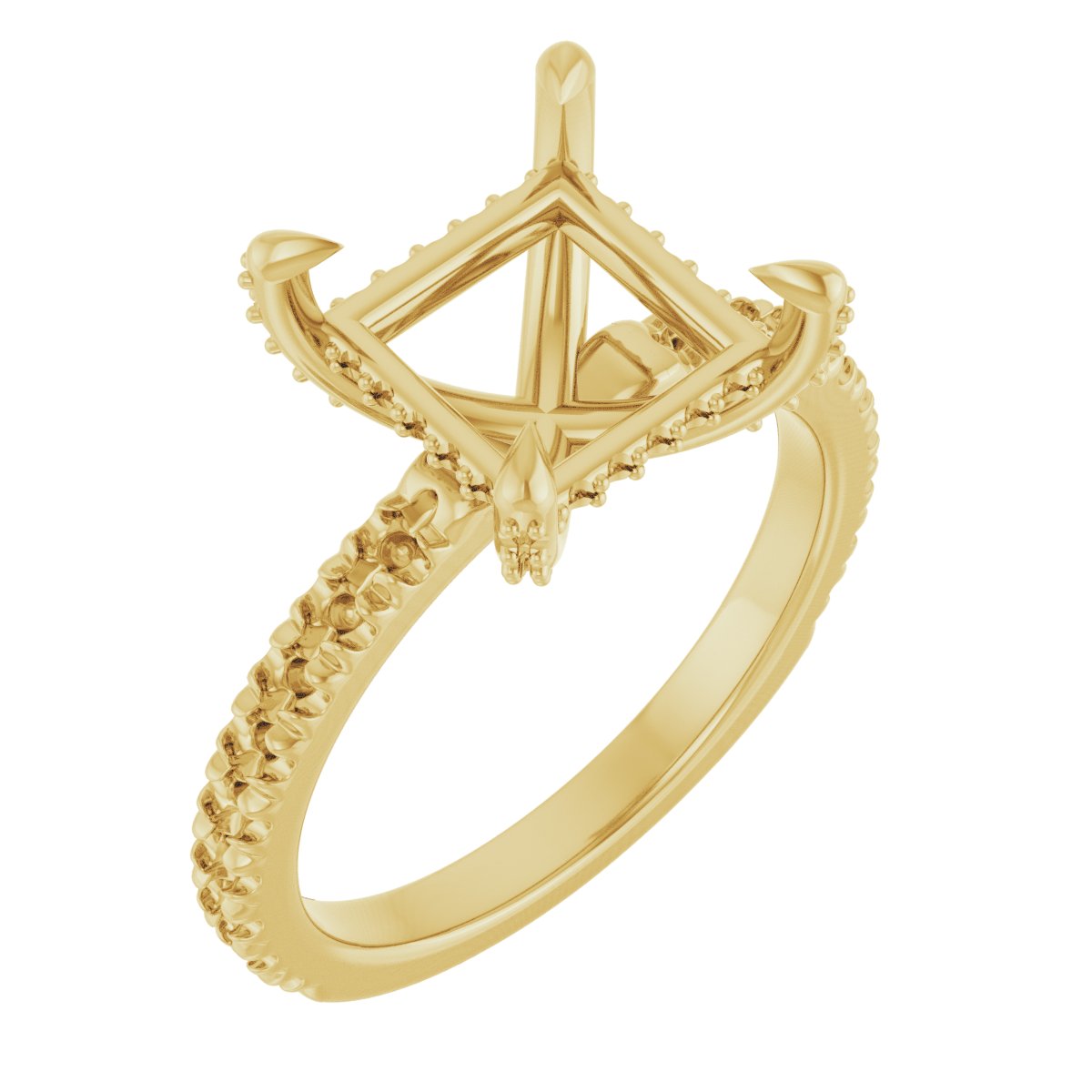 Claw-Prong Accented Engagement Ring