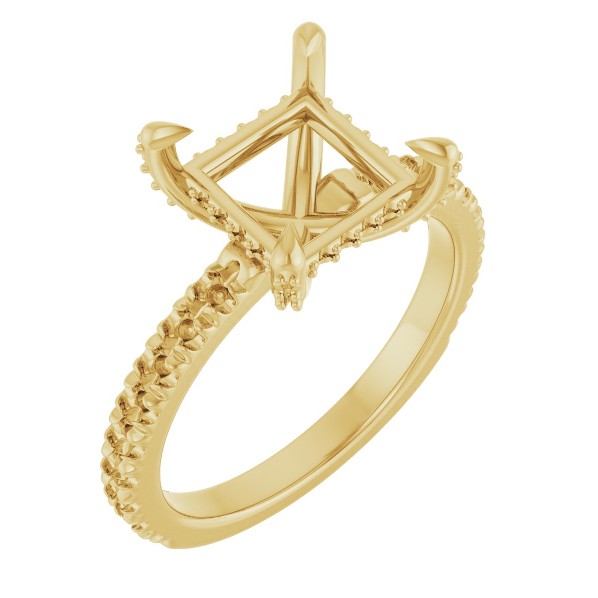 Claw-Prong Accented Engagement Ring