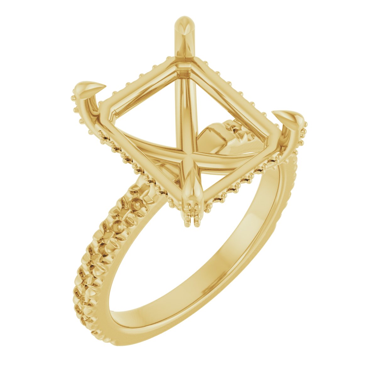 Claw-Prong Accented Engagement Ring