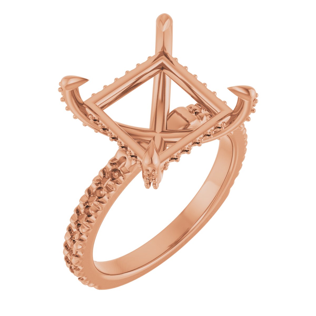 Claw-Prong Accented Engagement Ring