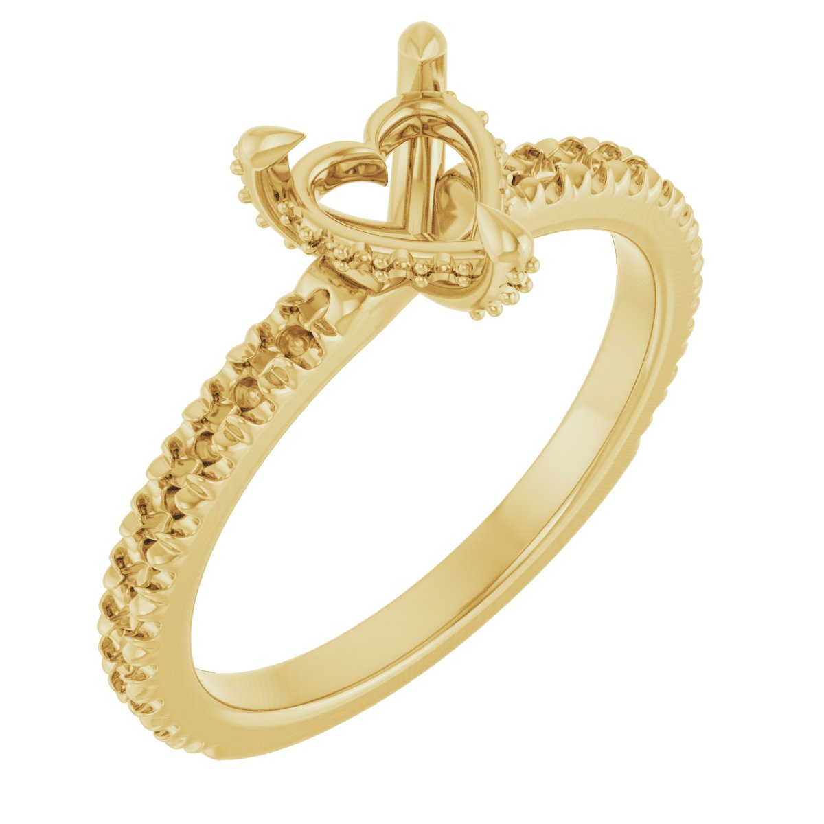 Claw-Prong Accented Engagement Ring