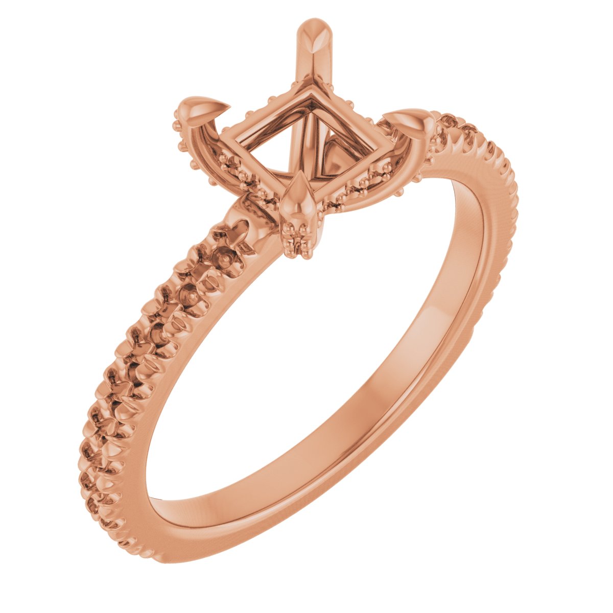 Claw-Prong Accented Engagement Ring