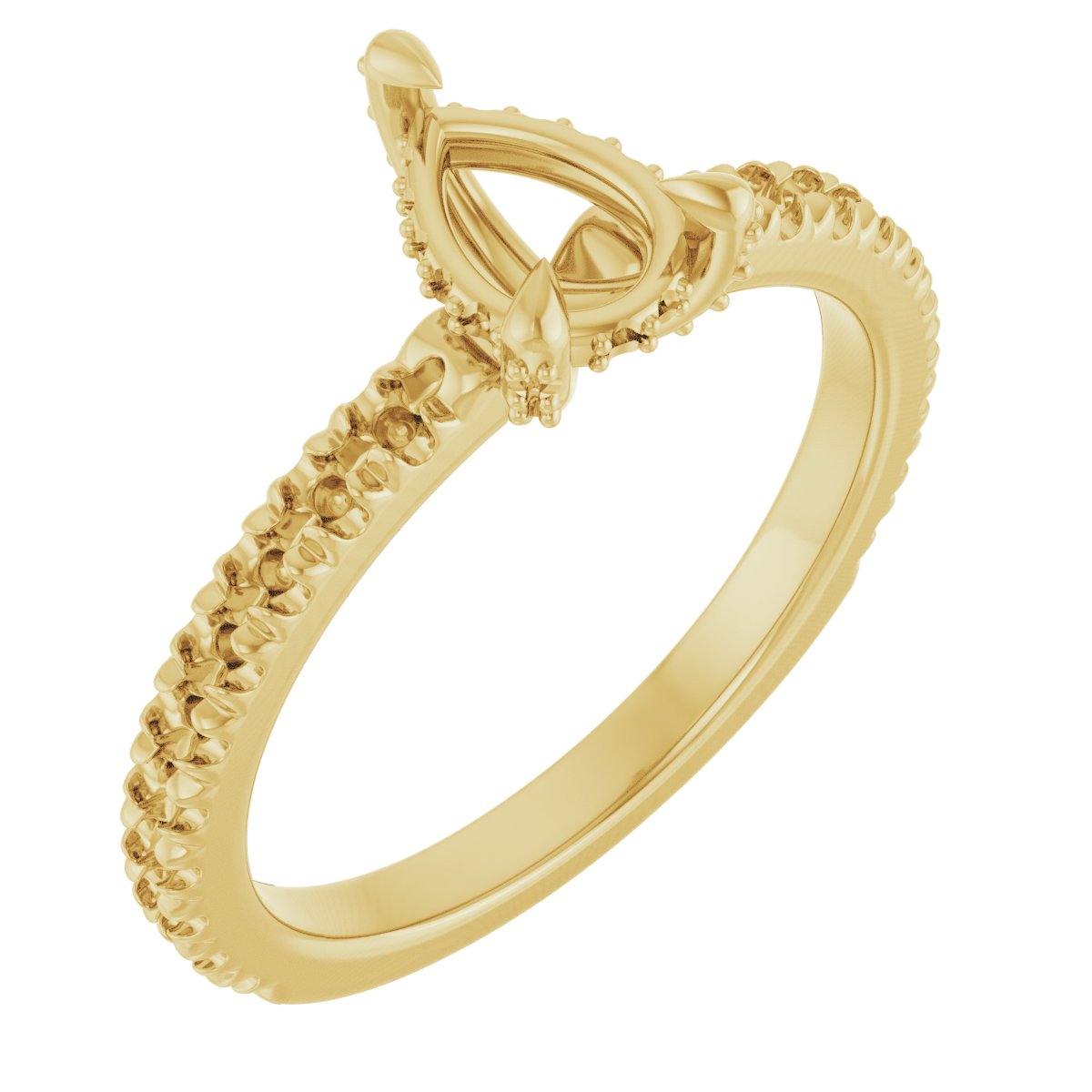 Claw-Prong Accented Engagement Ring