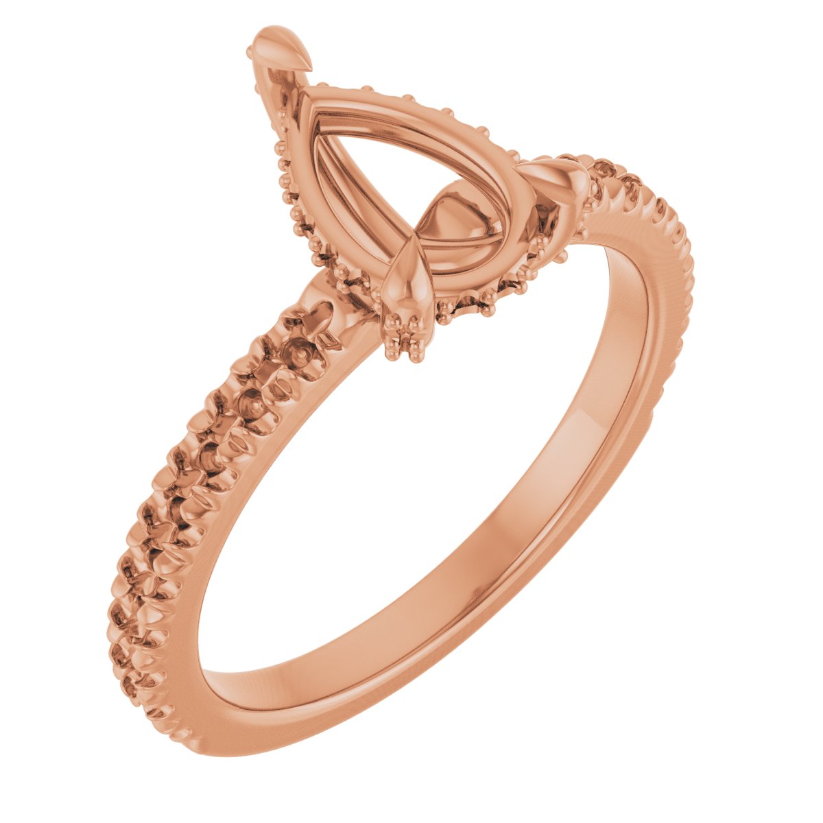 Claw-Prong Accented Engagement Ring