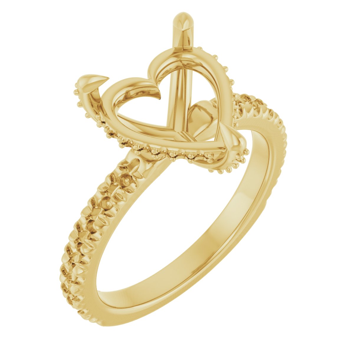 Claw-Prong Accented Engagement Ring