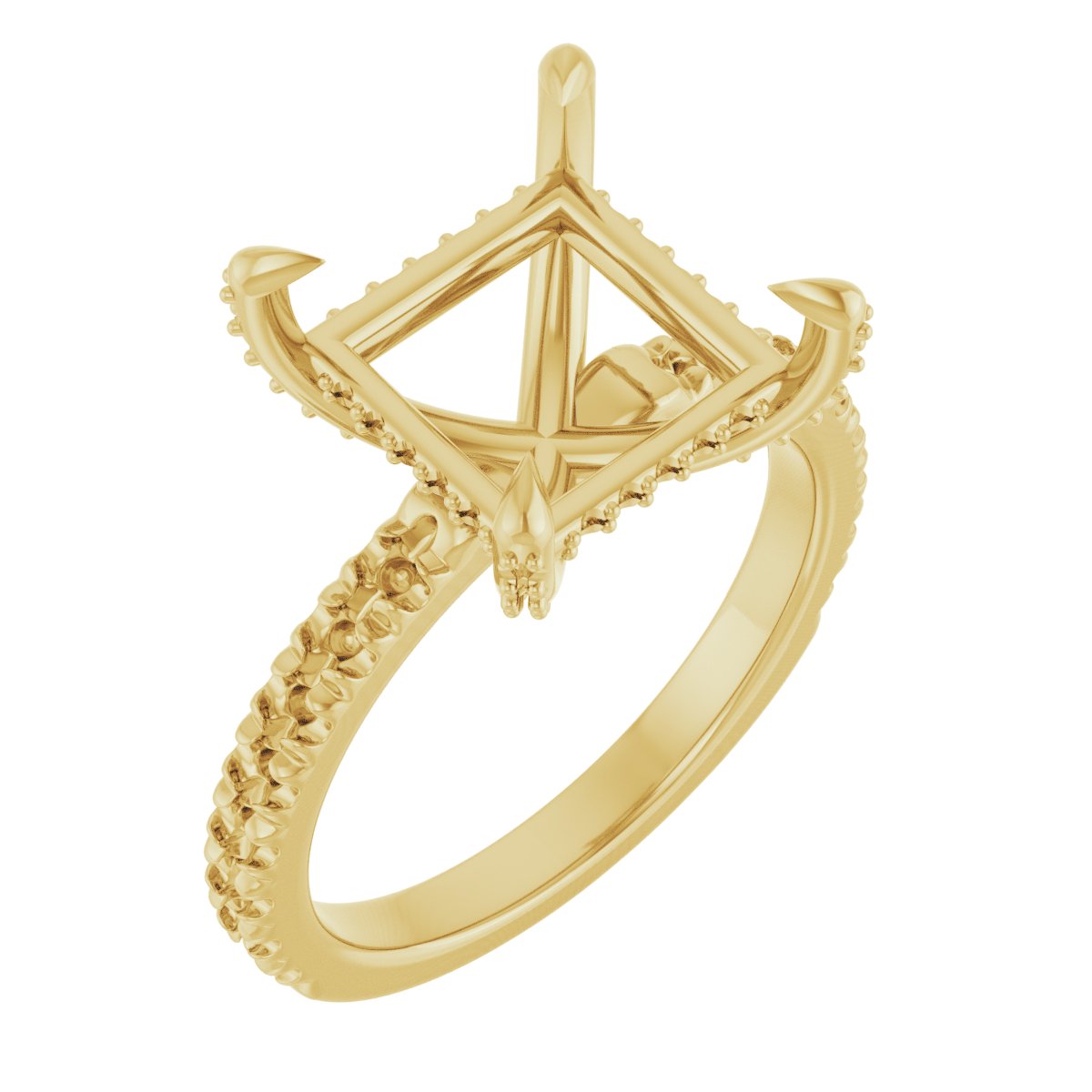 Claw-Prong Accented Engagement Ring