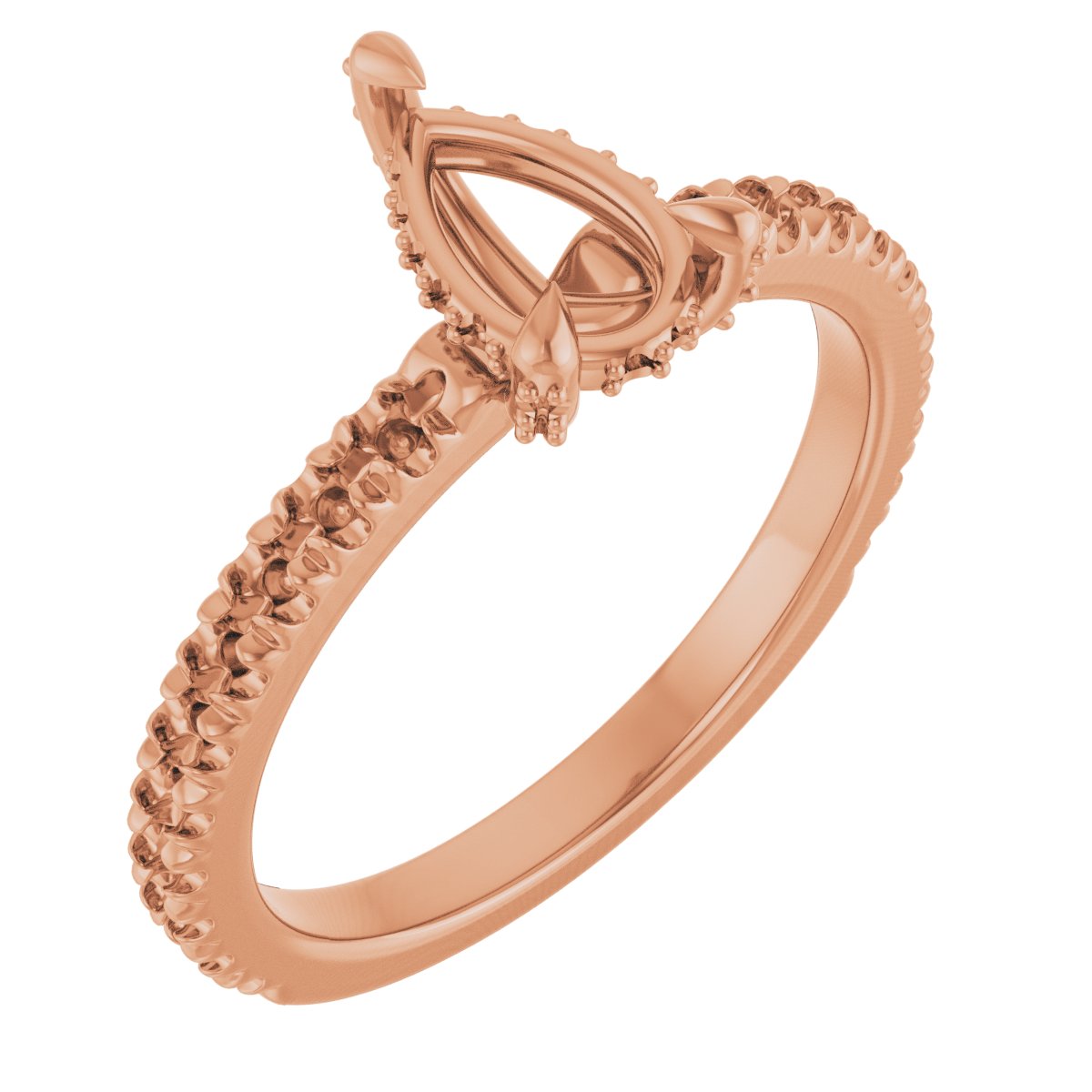 Claw-Prong Accented Engagement Ring