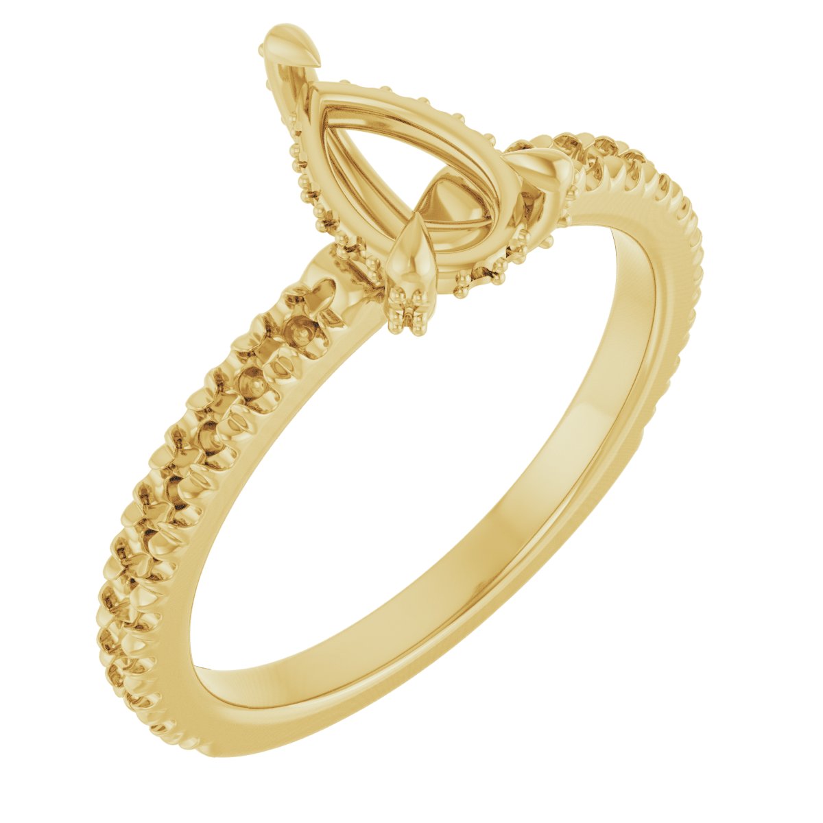 Claw-Prong Accented Engagement Ring