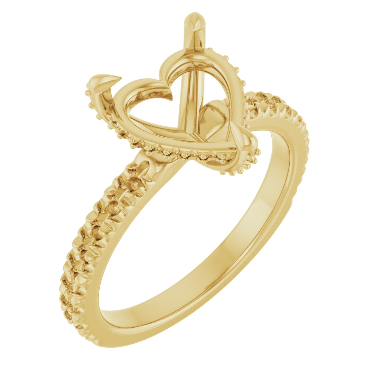 Claw-Prong Accented Engagement Ring