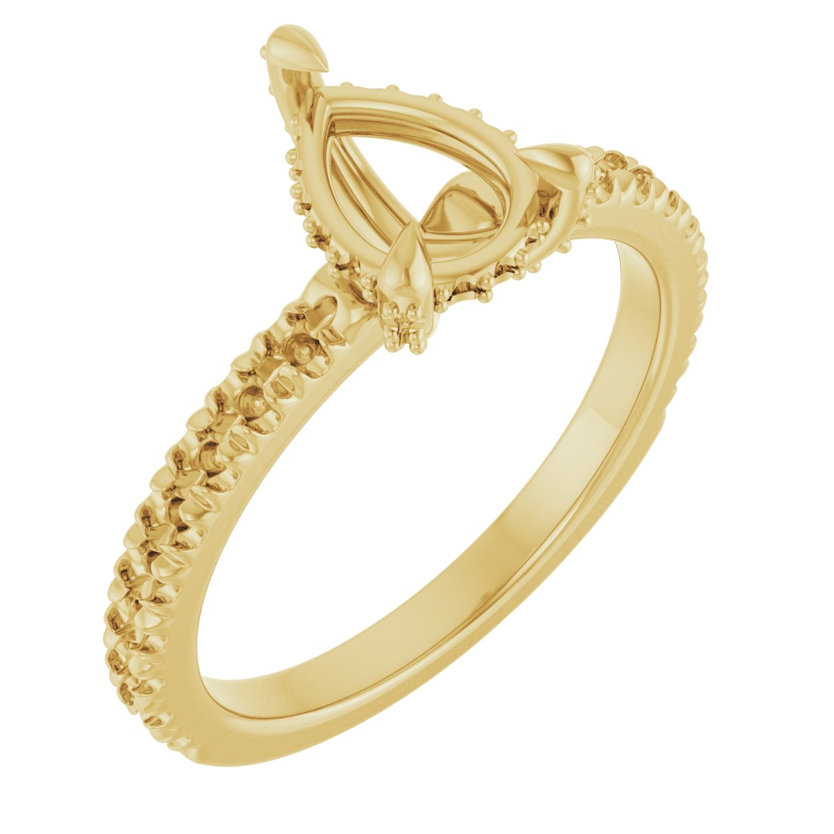 Claw-Prong Accented Engagement Ring