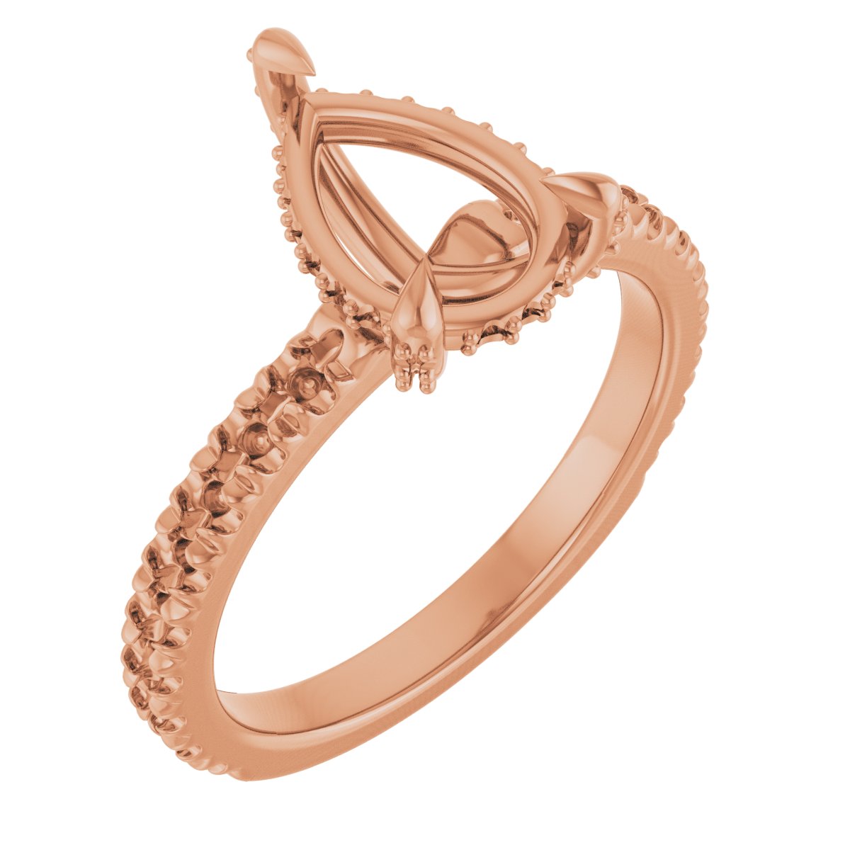Claw-Prong Accented Engagement Ring